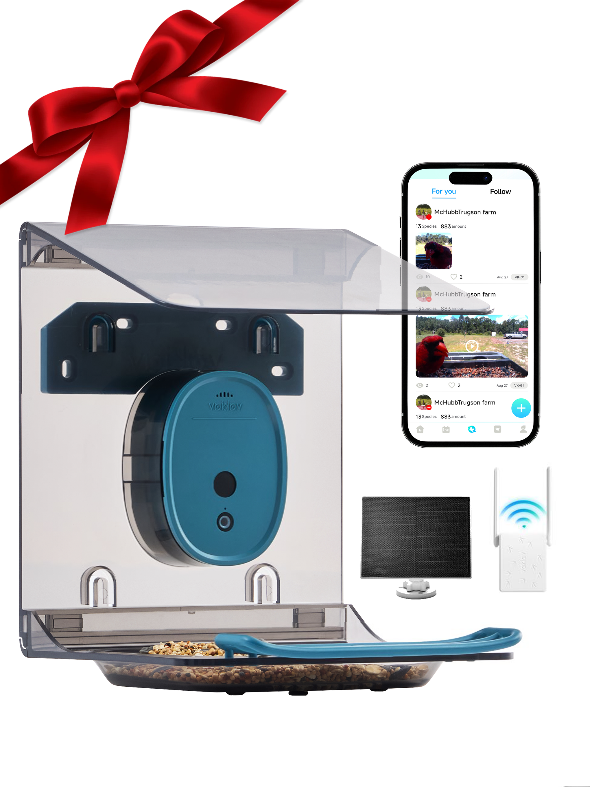 Vakiav VK-G2 Smart Bird Feeder with Camera