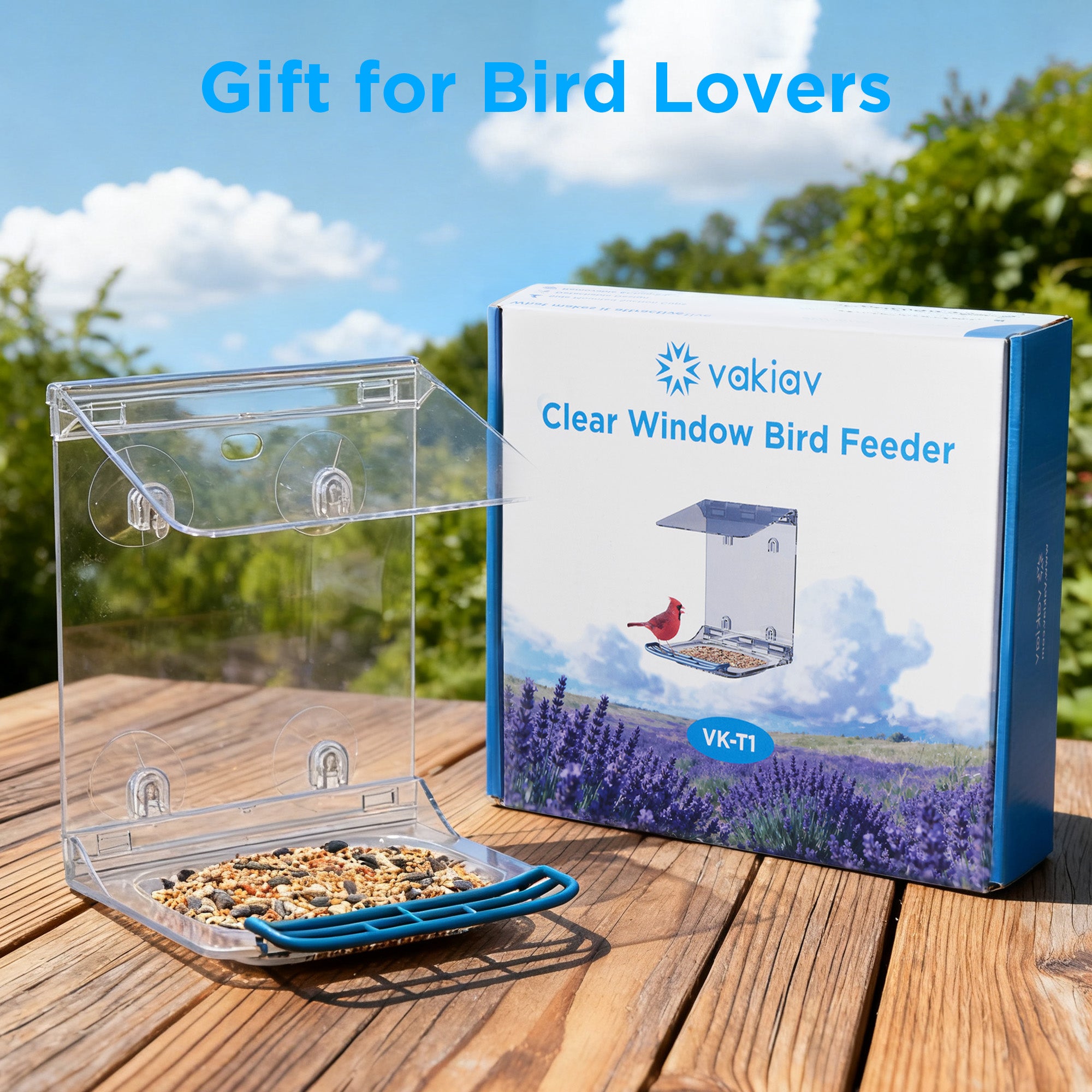 Vakiav VK-T1 Clear Window Bird Feeder