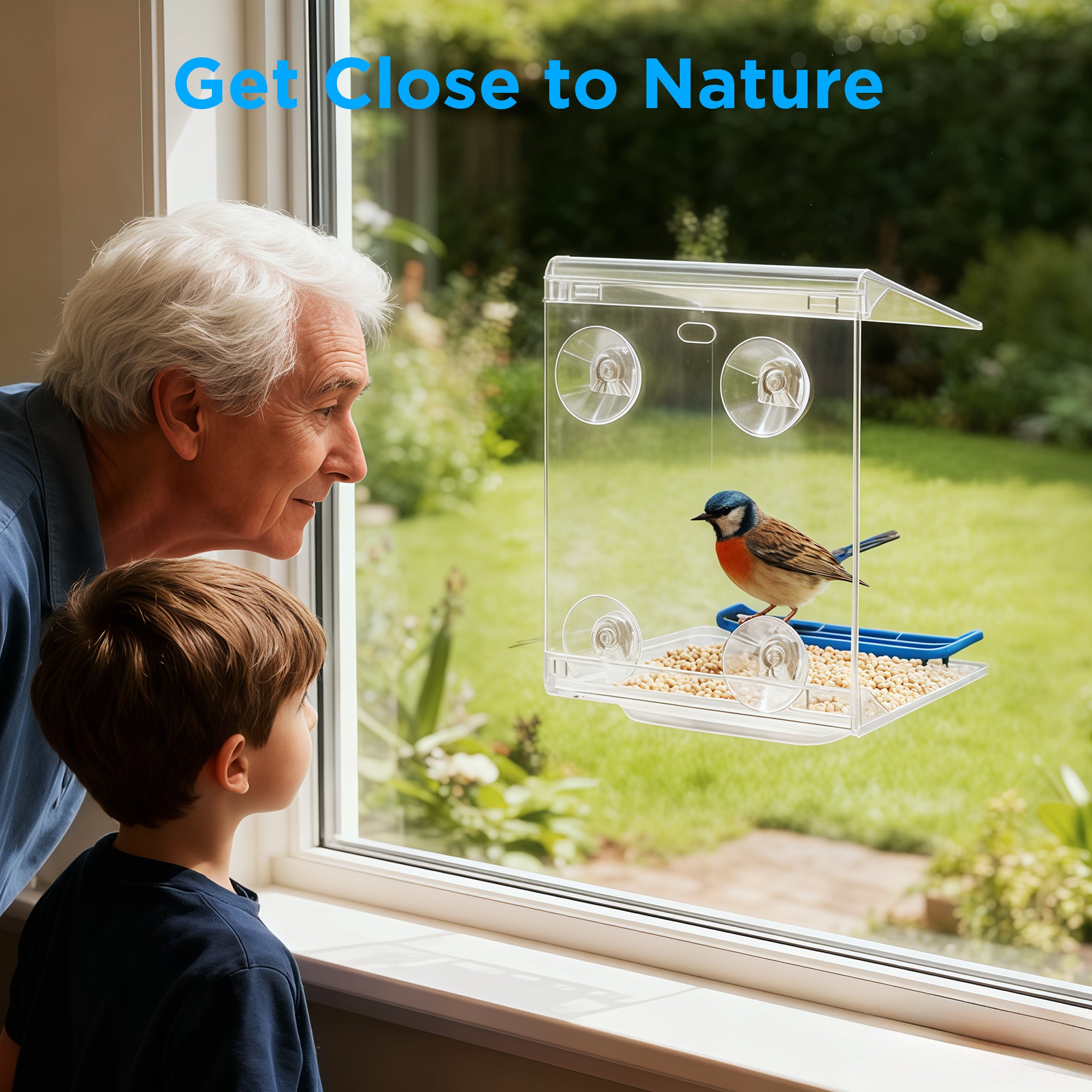 Vakiav VK-T1 Clear Window Bird Feeder